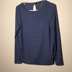 Chaps Heathered Blue Long Sleeve Shirt.